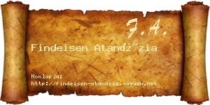 Findeisen Atanázia névjegykártya